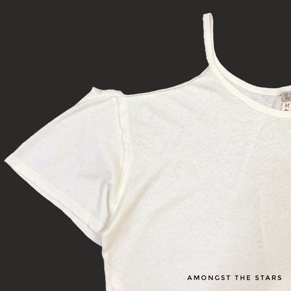 Free People After Party Cold Shoulder Linen Tee - Picture 9 of 11